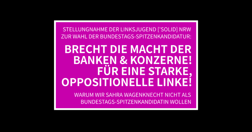 Stelungnahme zur Wahl der Bundestags-Spitzenkandidatur
